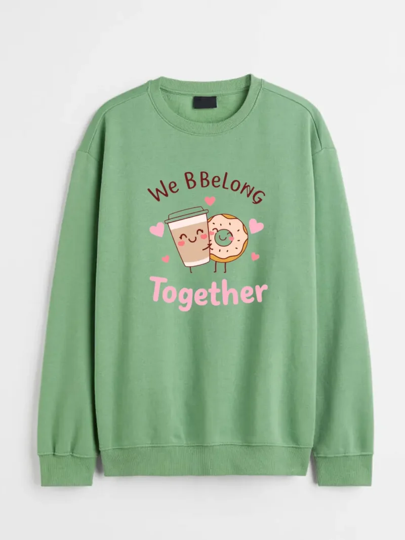Adorable Coffee And Donut Pairing Made For Sweet Love Sweatshirt - Image 2