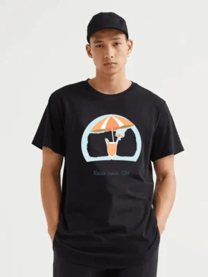 Chill Drink Beach Umbrella Your Vacation Mindset Activated T-Shirt