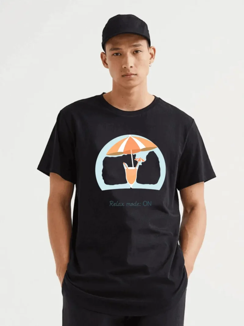 Chill Drink Beach Umbrella Your Vacation Mindset Activated T-Shirt