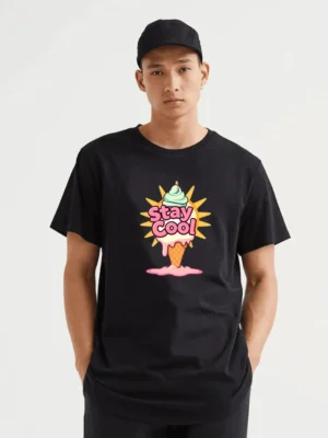Melting Ice Cream Meets Sunshine Fun Sweet Summer Mood T-Shirt