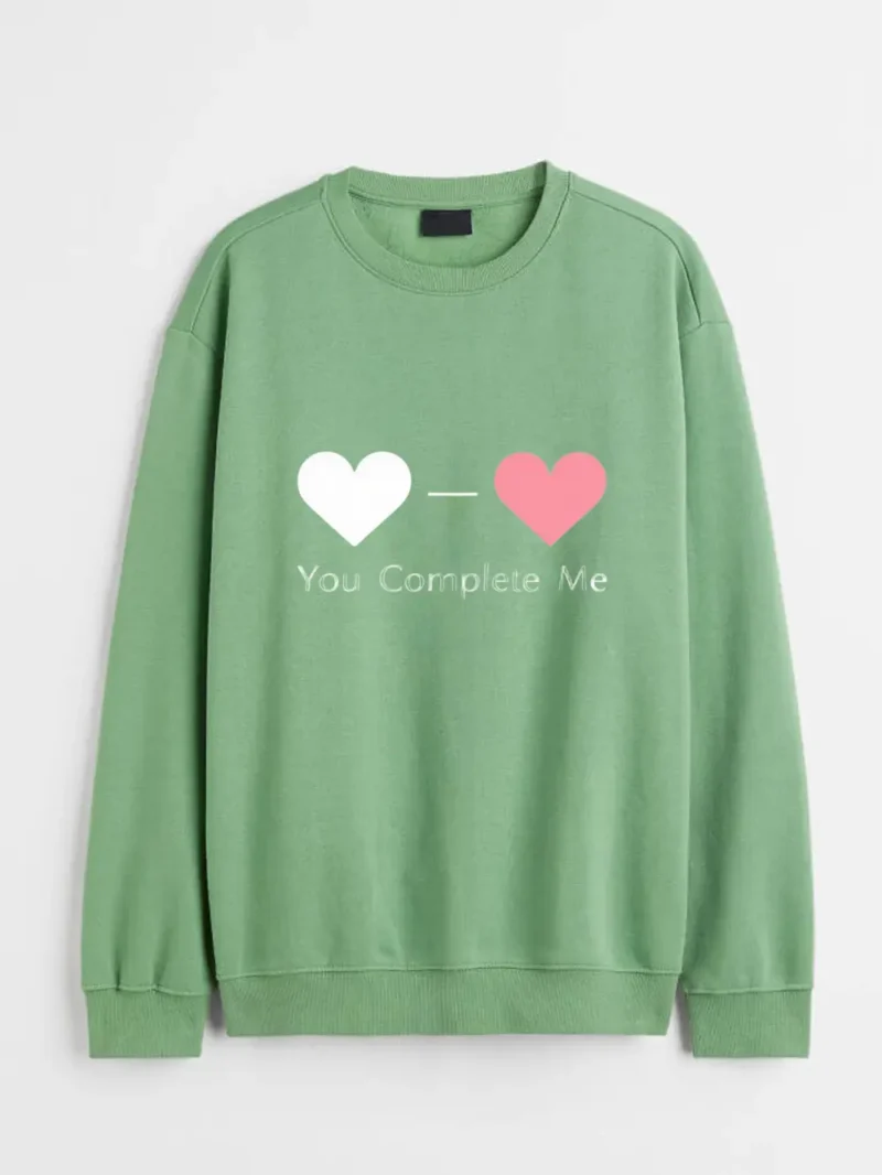 Minimal Heart Duo That Fits Perfectly Just Like Soulmates Sweatshirt - Image 2
