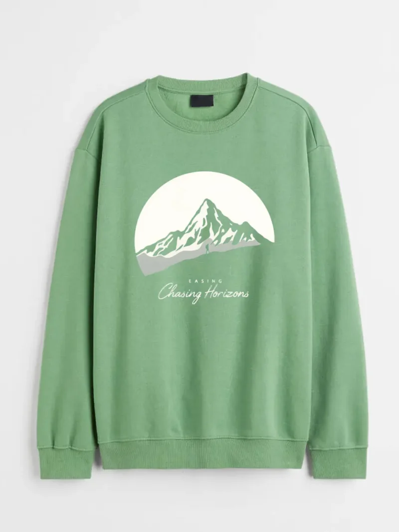 Minimal Mountain Silhouette For Dreamers And Nature Wanderers Sweatshirt - Image 2