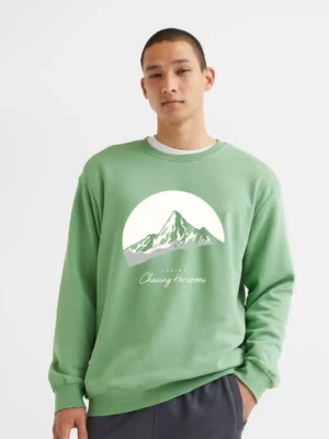 Minimal Mountain Silhouette For Dreamers And Nature Wanderers Sweatshirt