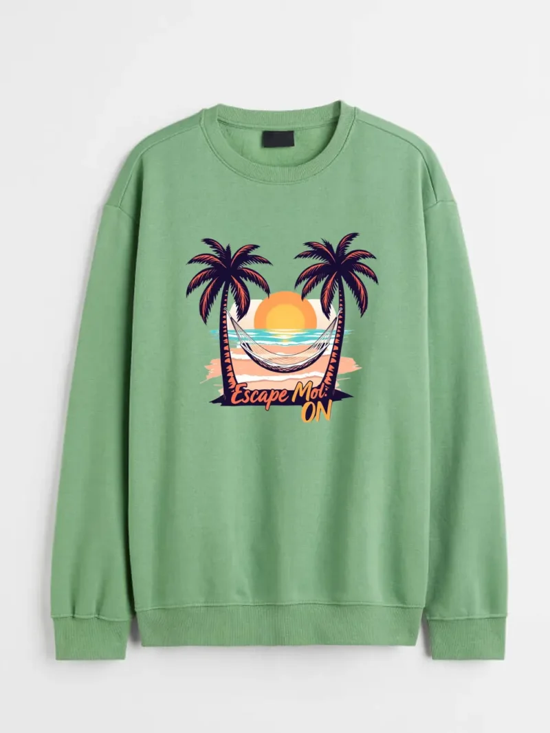 Palm Trees Hammock And Sunset Your Tropical Getaway Starts Here Sweatshirt - Image 2