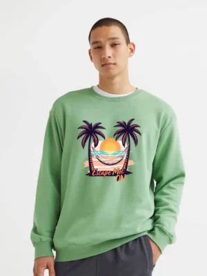 Palm Trees Hammock And Sunset Your Tropical Getaway Starts Here Sweatshirt