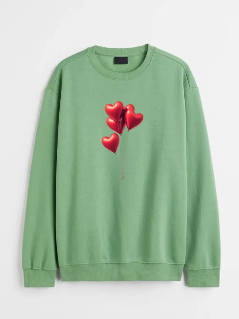 Romantic Heart-shaped Balloons For Dreamy Celebrations Sweatshirt - Image 2