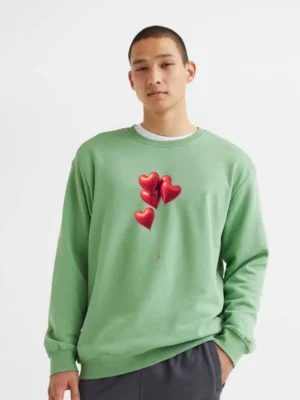 Romantic Heart-shaped Balloons For Dreamy Celebrations Sweatshirt