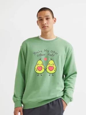 Smiling Avocados Hand-in-hand For Perfect Pair Vibes Sweatshirt