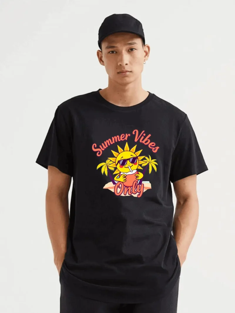 Smiling Sun With Shades And Coconut Pure Tropical Energy T-Shirt