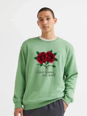 Two Blooming Roses Celebrating Natural Untamed Love Sweatshirt