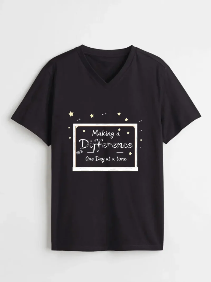 Uplifting Chalkboard Design Honoring Everyday Classroom Impact T-Shirt - Image 2
